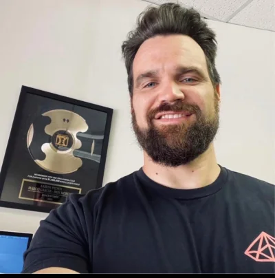 Aaron Peden in his office